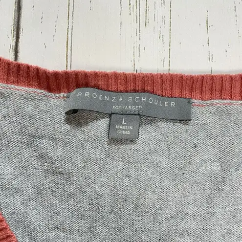 Proenza Schouler For Target Gray L Button Down VNeck Long Sleeve Cashmere Blend