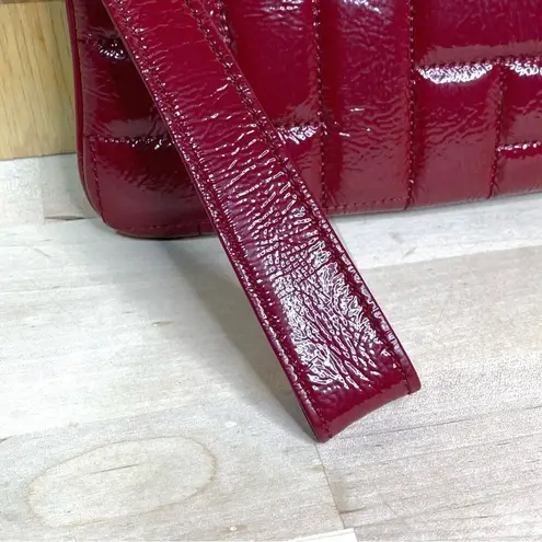 Hobo International Red Patent Leather Quilted Wristlet