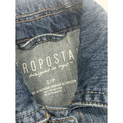 NWT! Aeropostale Junior's S Distressed Denim Jean Jacket 100% Cotton (b49) Blue Size undefined