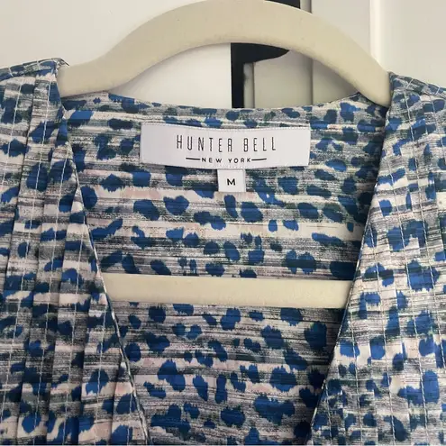 Hunter Bell Blue Jenkins Dress Puff Sleeve