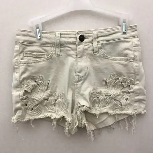 Daytrip  Refined Capricorn High Rise Cream Shorts