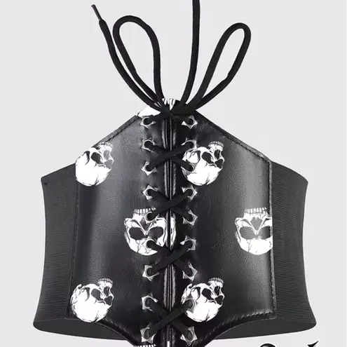 Black and White Corset Belt