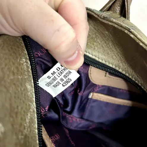 Anuschka Anna Double Handle Shoulder Bag Floral Butterfly Tote *No Crossbody