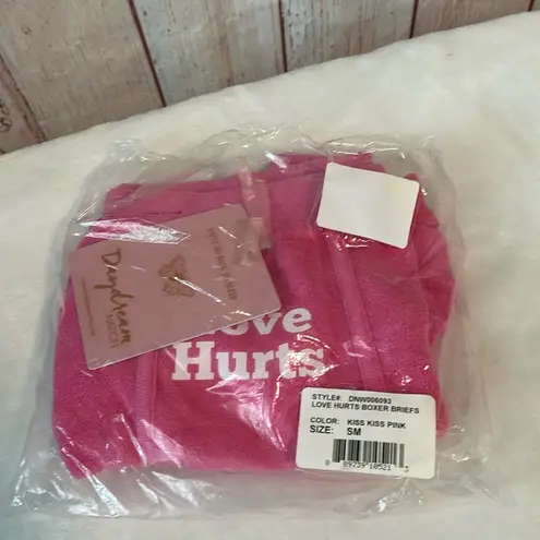 NWT Dolls Kill x Daydream Nation “Love Hurts” Terry Cloth Boxer Briefs Pink