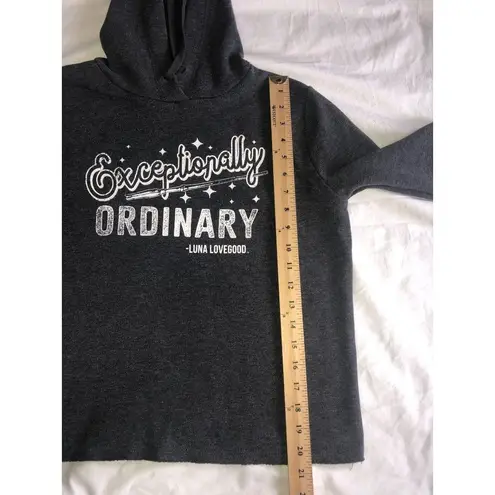 Harry Potter Luna Lovegood Size S Hoodie Gray Exceptionally Ordinary Long Sleeve