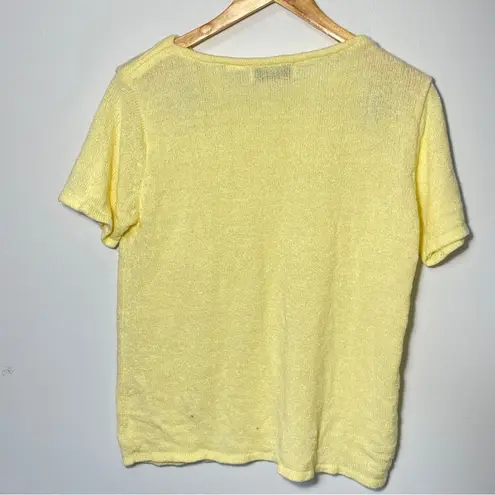 Emily Rose Vintage Y2K Butter Yellow Knit Top Women’s size large