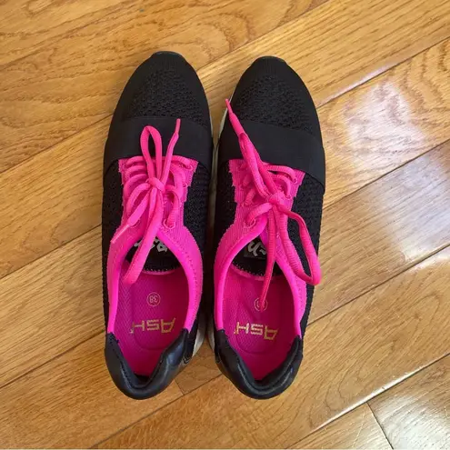 Ash AS-Lacey women’s Sneakers Platform Sz 38 Knit Sports Casual Black Pink