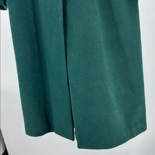 Donnybrook Women's green 12 wool Trench Coat cuffs sleeve vintage winter warm