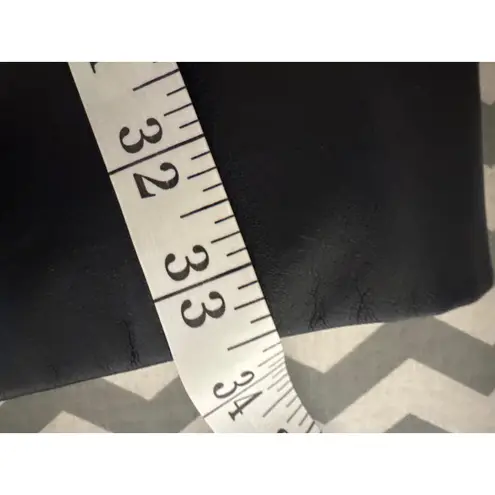 Preston & York Women’s 1X Genuine Leather Overcoat – Black, Lined