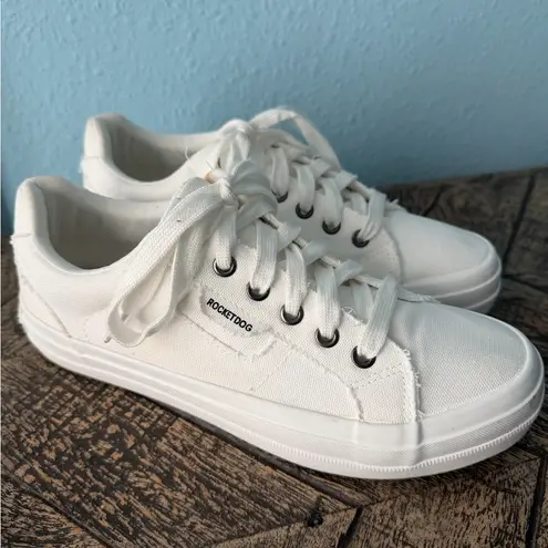 Rocket Dog Women's White Canvas Cecilacs Size 8.5
