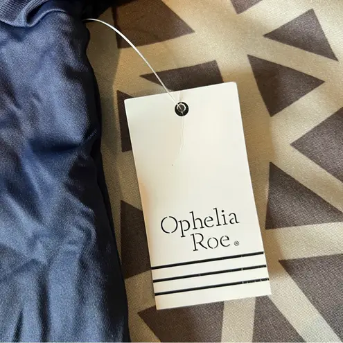 Ophelia Roe Navy Fitted Short Sleeve Double Layered Nylon Crew Neck T-Shirt S