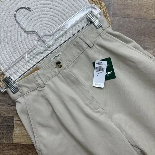 L.L.Bean  Bayside Khaki Shorts 9” Womens 4 NEW w TAGS Original Fit Wrinkle-Free