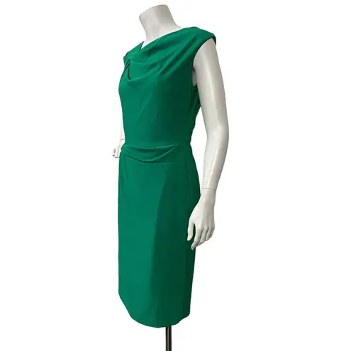 New York And Company Eva Mendes womens Sheath Twisted Asymmetric green dress Sz 2