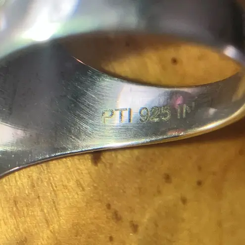 Natural Pink Opal Rhodolite Garnet Sterling Silver Ring Size 5.75