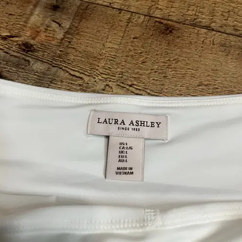 Laura Ashley Women's White High Rise Pleated Skort Sz L Tennis Golf Pickleball