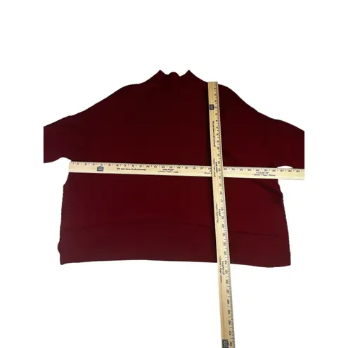 Kerisma Red Mock Neck Batwing Sleeve Knit Sweater Top Wool