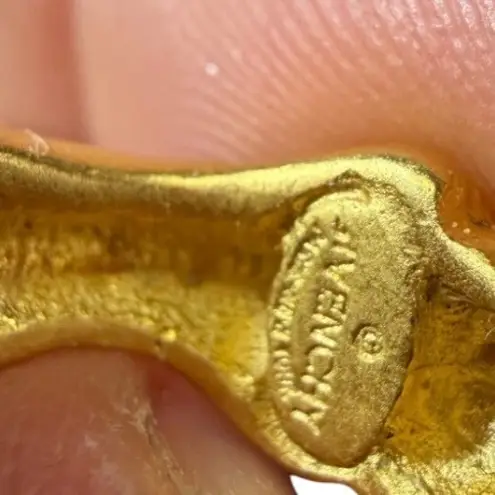 Givenchy Authentic Bamboo Gold Tone Hoop Earrings Vintage