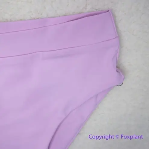 New! Set! Toast Swim crop surf bikini top High Waist, String Bikini Bottom, M Pink Size M