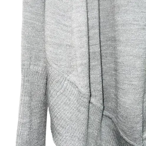 Smartwool Nokoni Wool Blend Cowl Neck Poncho Sweater Metallic Cream Size S/M