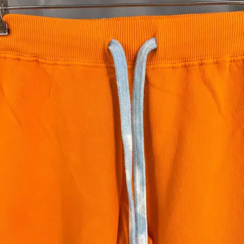Warm Fun Orange Aloha Drawstring Sweatpants Cotton Fleece Relaxed Extra Small Size XS