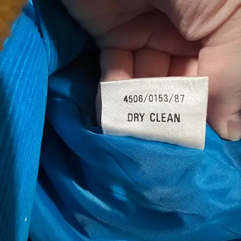 Vintage Corduroy Blazer in Peacock Blue Kathy Davis Size 14