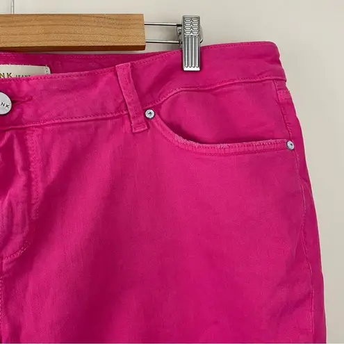 Bermuda Slink Jeans Pink Curvy Stretch Longer length  Shorts womens plus 22 new