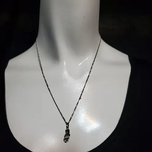 Sterling Silver Flip Flop Necklace Silver