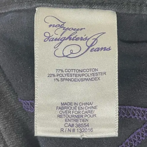 NYDJ Size 10 Lift Tuck Straight Leg Gemstone Gems Jeans High Rise Tummy Control