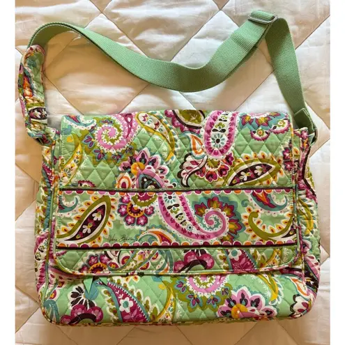 Vera Bradley  Tutti Frutti Paisley Quilted Cotton Diaper Shoulder Laptop Bag