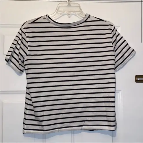 Ivory Ella NWT  Striped Semi-Crop Top