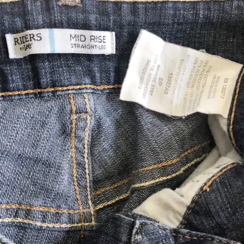 Riders By Lee Lee Riders Midrise Straight Leg Dark Wash Jeans