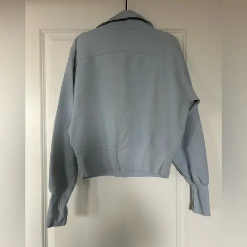 Old Navy  Women's Light Blue Quarter-Zip Sweatshirt