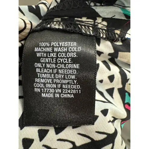 Mossimo Strapless XS Strapless Black Patterned Maxi Dress Y2K