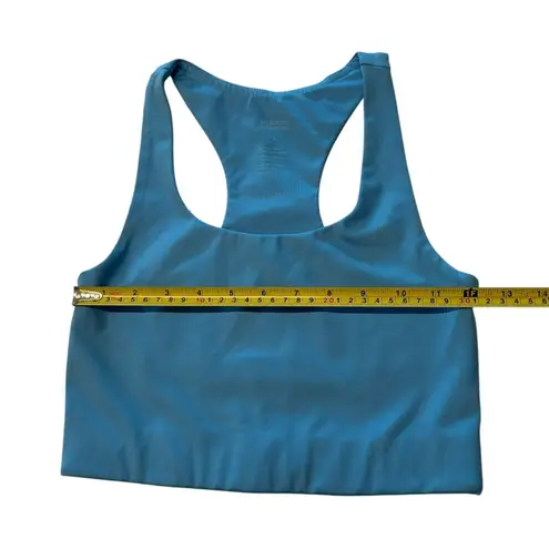 Girlfriend Collective Size S Sport Bra Crop Top Paloma Teal Blue Yoga Athleisure