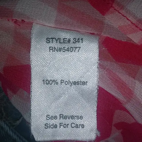 CAbi  M Summer Houndstooth Center Ruffle Tank Top in Pink White - Image 7