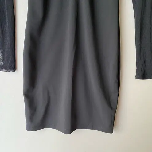 Lulu’s size small goth Victorian neckline sheer mini dress Black