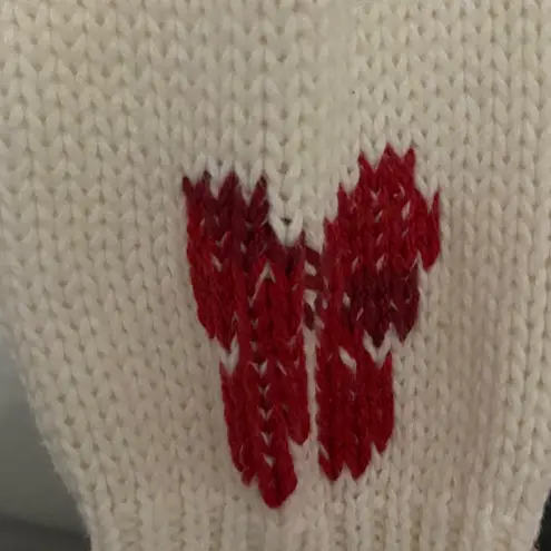 STITCH KNITS BY SEW CLASSIC WO SIZE LARGE Classic Cream Christmas Tree Sweater Red