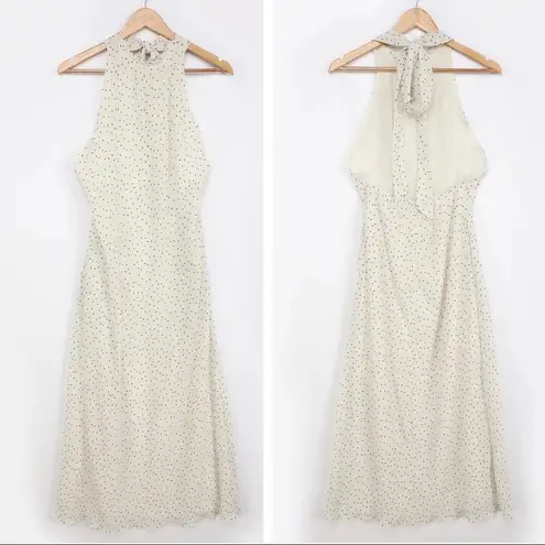 Lulus NEW Lulu’s Wonder Years Halter Maxi Dress size S Ivory Polka Dot