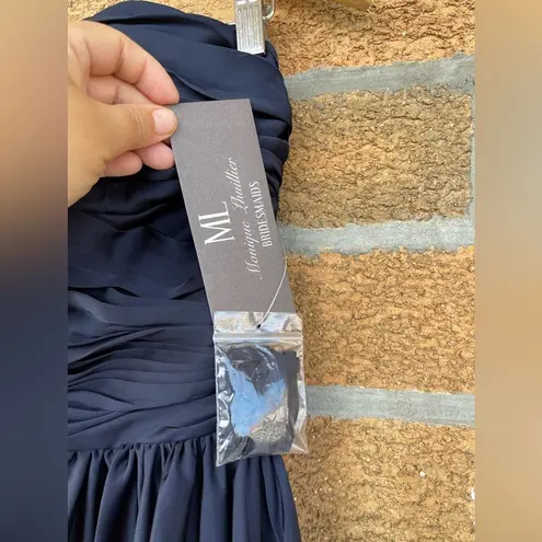 ml monique lhuillier strapless dress size 6 Blue