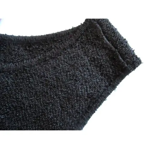 NWT QVC Wardrobe by Brenda French Black Nubby Knit Sleeveless Tank Maxi Dress M Size M