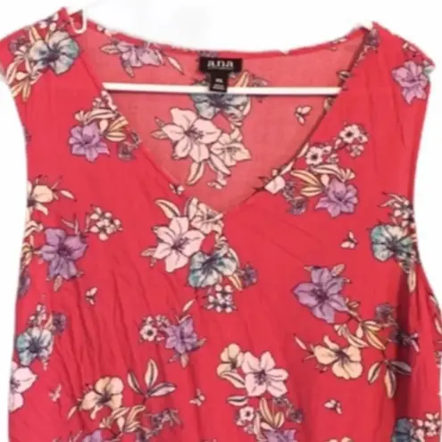 a.n.a . A New Approach Floral Sleeveless Gauzy Top XXL 2X Plus size