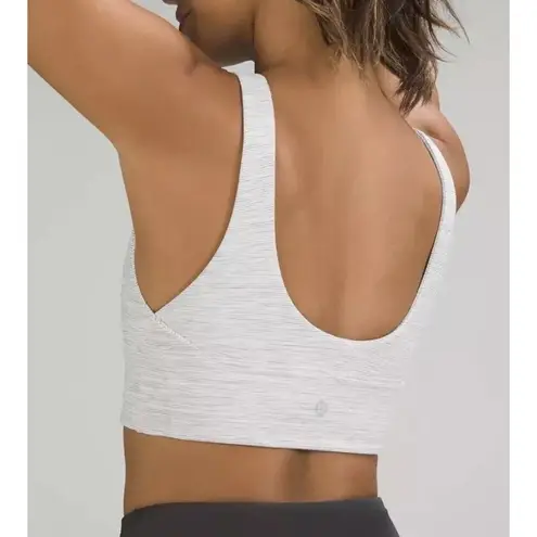 Lululemon  Align Light Support A/B Cup Yoga Reversible Sport Bra White Gray Small