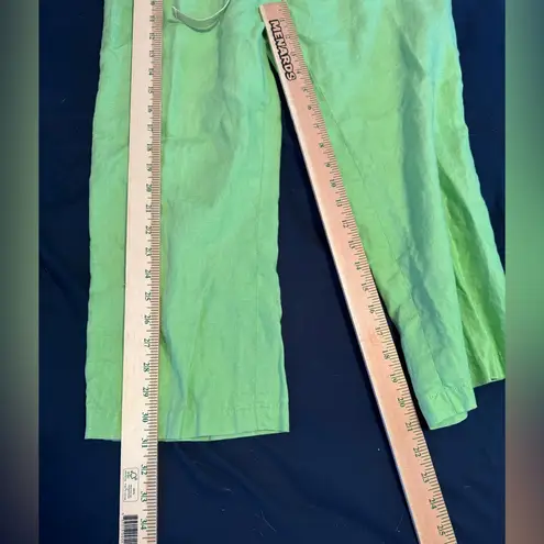 Madison Studio 100% Linen Size 8 lime green pants