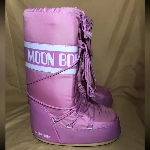 The Moon  Boot Women's Icon Nylon Cold Weather Boots In Pink