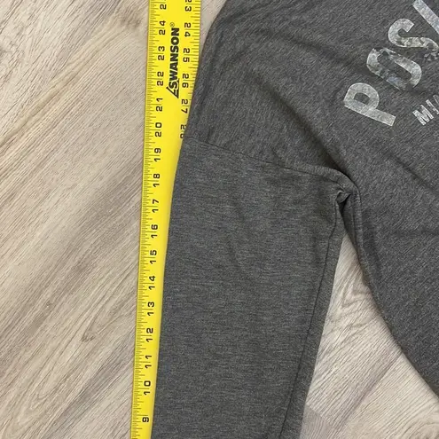 West Coast Love Gray Graphic Sweatshirt Positive Mind Vibes Life in Iridescent