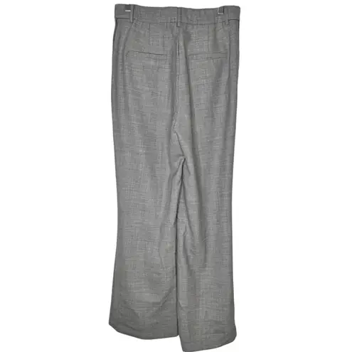 NWT OGL Stretch Wool Mid Rise Flared Trousers Light Gray Size Small