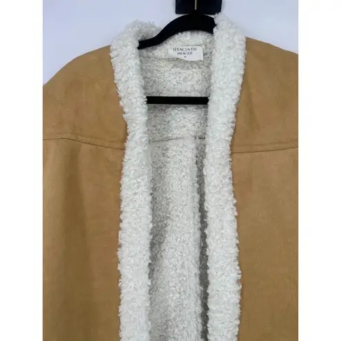 TUCKERNUCK Hyacinth House Tan Faux Suede Shearling Crosby Vest M Boho Western Brown Size M