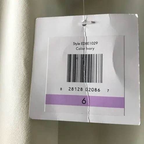 Ellen Tracy classic ivory sheath dress with embellished beaded neckline