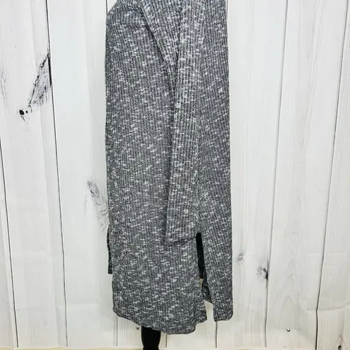 Sweet Pea Black Gray Ribbed Cardigan Size M Long Sleeve Lightweight Size M