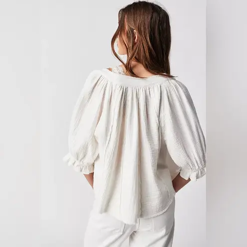 We The Free Free People  Lucy Solid Swing Top XS Women’s Burnt Henna NWT